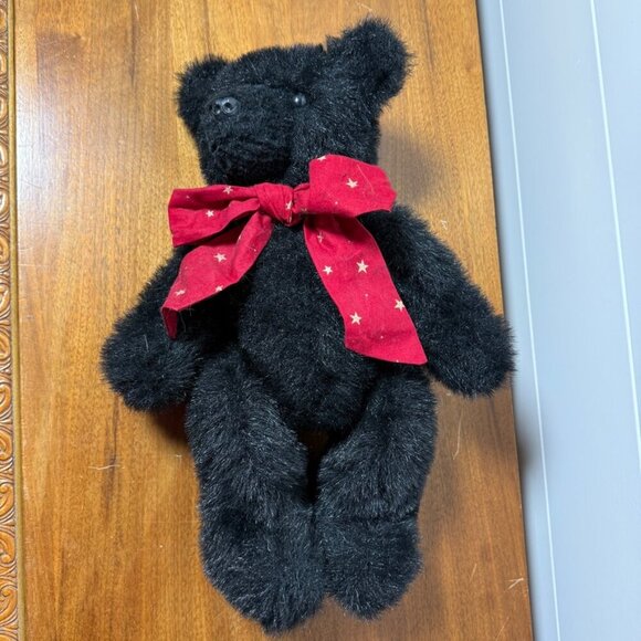 Artist Original Soft Black Fur Fully Jointed 17" Plush Bear by Lorraine Smoker - Picture 3 of 13